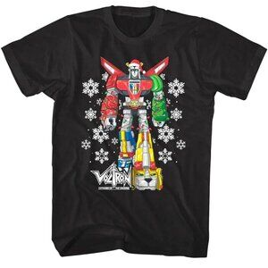 Voltron Lionforce Snowflakes Cartoon Christmas Fan Gift Graphic T-shirt 05